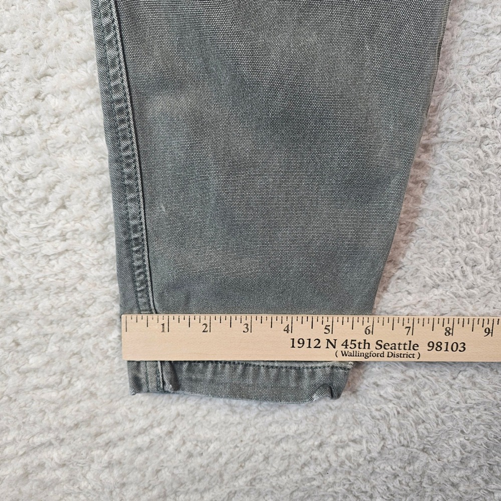 Free People Paperbag Waist Tapered Pants Olive Green XS Button Fly Drawstring - Picture 7 of 12